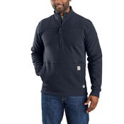 Carhartt FR Rain Defender Relaxed Fit Mock-Neck Fleece Pullover in Navy